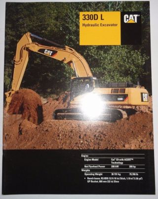 Caterpillar Dealers 330d L Hydraulic Excavator Sales Brochure Cat Literature Ad