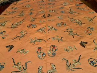 A Rare Chinese Qing Dynasty Embroidered Butterfly Silk Robe. 8