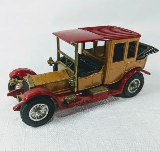 Matchbox Models Of Yesteryear 1912 Rolls Royce Y - 7 Gold Body Red Roof Car