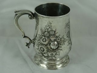 George Iii Solid Silver Pint Tankard,  1764,  318gm