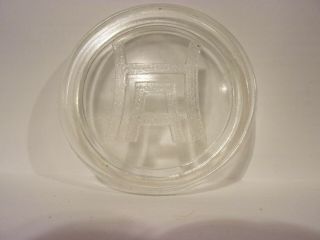 Vintage Canning Fruit Jar Glass Lid Hazel Atlas 3 1/4 Perfect