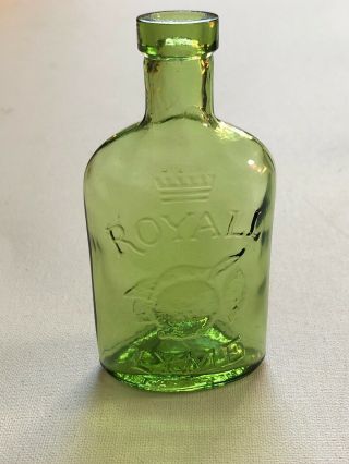 Royal Lyme Antique Green Glass Bottle Made In England