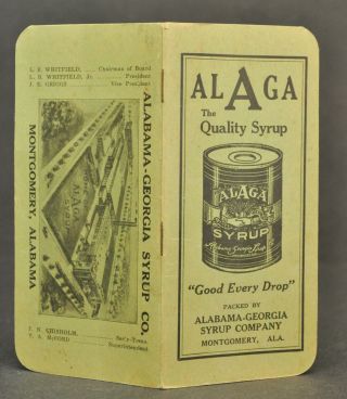 Antique Vtg Alabama Georgia Syrup Co Montgomery Al A Ga Farmer Memo Note Book