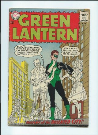 Dc Green Lantern 27 (1964) " Mystery Of The Deserted City " Gd/vg