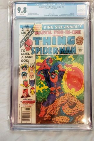 Marvel Two - In - One Annual 2 Cgc 9.  8 Thanos Spider - Man Avengers