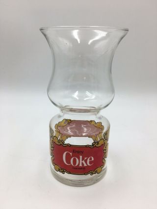 Vintage Coca Cola Coke Hurricane Shaped Glass/floating Candle Holder