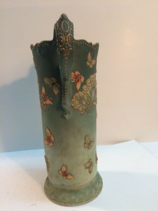 Nippon Coralene Vase US Patent NBR912171 Feb.  9.  1909 Japan Butterflies 2