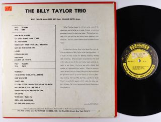 Billy Taylor Trio - Vol.  2 LP - Prestige - PRLP 7016 Mono DG RVG 446 W 50th VG, 2