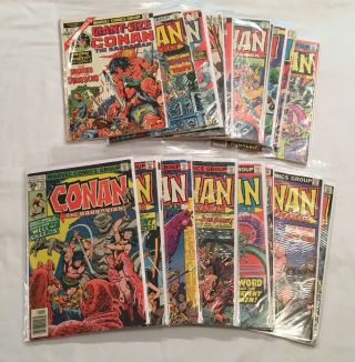 25 Marvel Conan The Barbarian Comic Books 31 - 117,  Giant Size 1 & King Conan