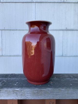 Antique Chinese Sang De Boeuf Ox Blood Porcelain Vase