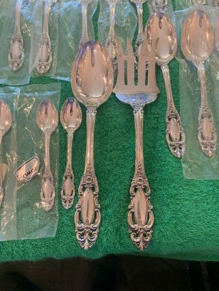Towle Grand Duchess Sterling 8 Place Setting 66 PC MOST STILL IN PLASTIC. 6