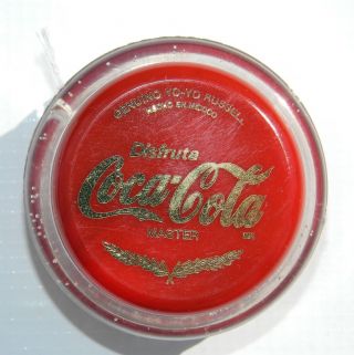 Vintage Rare Coca Cola Plastic Genuino Yo - Yo Russell Master Mexico 90 