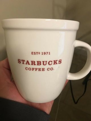 Starbucks Coffee Mug Cup Large 18 Ounce Red/white (holiday 2007)