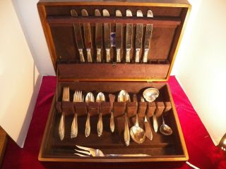 International Prelude Sterling Silver Flatware Set For 8 With 56 Pc.  No Monos