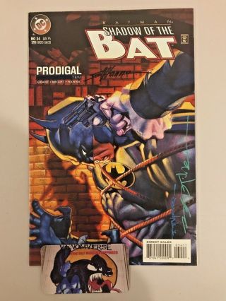 Batman Shadow Of The Bat 34 Jan 1995 Signed Brian Stelfreeze & Scott Hanna Fv/nm