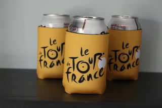 Set Of 3 Tour De France Neoprene Beer Can Holder Bike Race Flag Logo Style