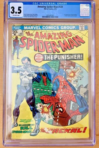 Spider - Man 129 (1974 Marvel) Cgc 3.  5 1st Punisher/1st Jackal