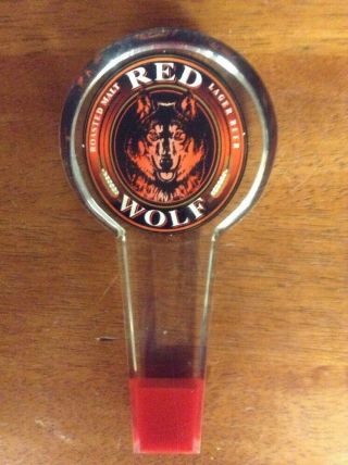 Red Wolf Beer Tap Handle 2