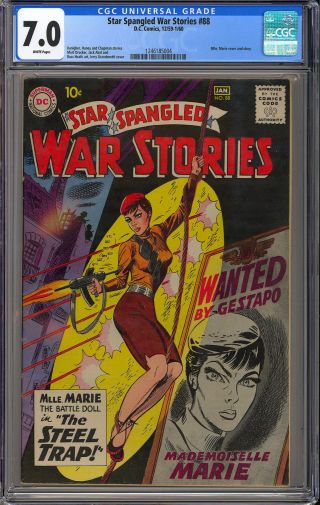 Star Spangled War Stories 88 Cgc 7.  0 White Pages Scarce Madam Marie