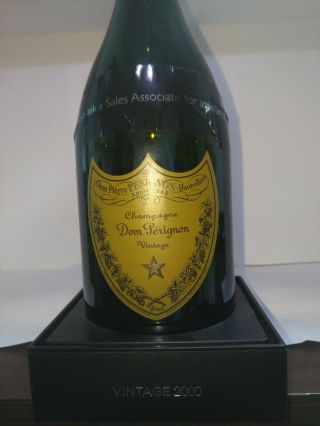 Dom Perignon Champagne Vintage 2000 Empty Bottle,  Display Only.