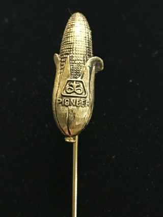 Vintage Signed Pioneer Seed Corn Stick Pin Lapel Pin Pioneer Corn Advertising
