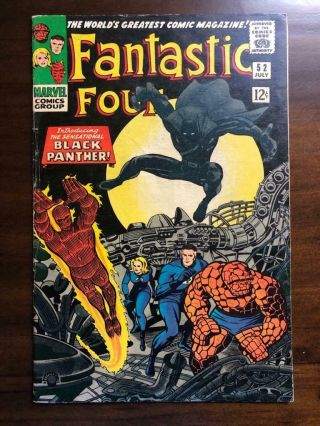 Fantastic Four 52 - 1st Appearance Of The Black Panther - Very Good/fine