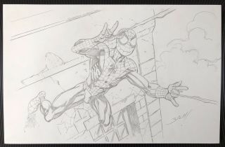 Mark Bagley Spider - Man Art Sketch Drawing Marvel Spiderman