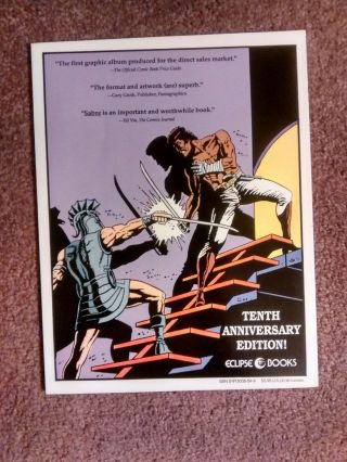 SABRE - Doug Moench & Paul Gulacy ' 89 ECLIPSE 1st PB Print/3rd Edition w/ POSTER 2