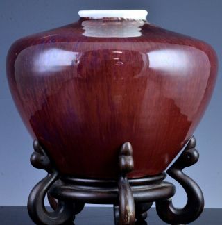 Very Rare 17/18thc Chinese Langyao Hares Fur Red Flambe Vase Kangxi Qianlong