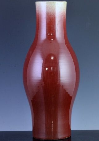 GREAT LARGE 18/19THC CHINESE LANGYAO RED FLAMBE & WHITE GUAN CRACKLE GLAZED VASE 3