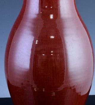GREAT LARGE 18/19THC CHINESE LANGYAO RED FLAMBE & WHITE GUAN CRACKLE GLAZED VASE 6