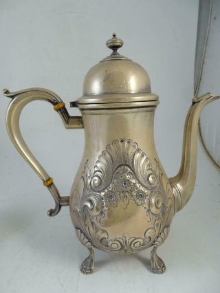 Antique Amston Sterling Silver Teapot Hand Chased 2 - 1/4 Pint Tea Pot Vintage Old 4