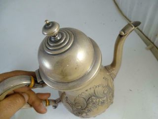 Antique Amston Sterling Silver Teapot Hand Chased 2 - 1/4 Pint Tea Pot Vintage Old 6