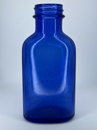 Milk of Magnesia Cobalt Blue Vintage Bottle 4
