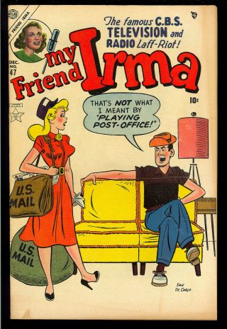 My Friend Irma 47 Dan Decarlo Teen Humor Atlas Comic 1954 Vg - Fn