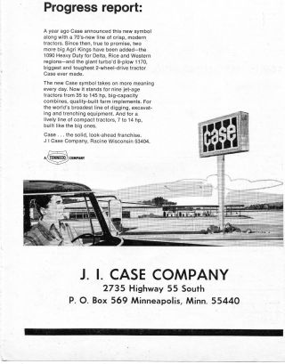 1970 Dealer Print Ad Of Ji Case Tractor Company Case Symbol Dealership