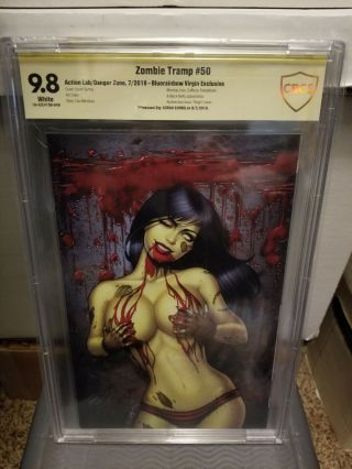 Zombie Tramp 50 Blue Rainbow Exclusive Nude Variant Cbcs Ss 9.  8 Sorah Suhng Cgc