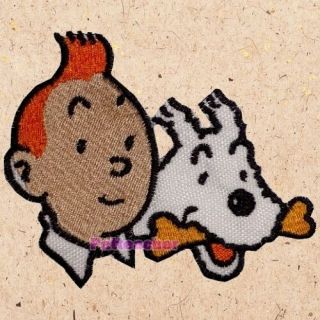 The Adventures Of Tintin And Snowy Patch Cartoon Comic Haddock Embroidered