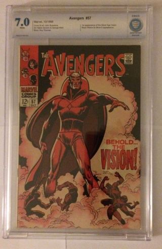 Avengers 57 1968 Marvel 1st Print Comic Book First Vision Cbcs 7.  0 White Pages
