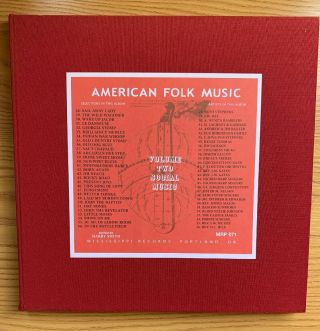 Harry Smith,  Mississippi Records,  Anthology Of American Folk Music,  Volume Two 2