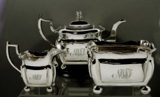 Harvey Lewis Silver Tea Set C1815 Federal - Winterthur Museum
