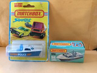 Matchbox Superfast Police Launch No.  52 With Horns In Blister