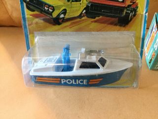Matchbox Superfast Police Launch No.  52 With Horns In Blister 2