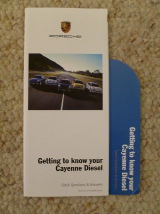 2012 Porsche Cayenne Diesel " Getting To Know Your Cayenne Diesel " Sales Brochure