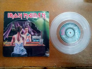 Iron Maiden - Twilight Zone - Uk Clear Transparent Vinyl 7 " Record - Rare