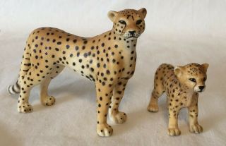 Schleich Female Cheetah Mother & Baby Cub 14327 14153 Animal Figures Retired