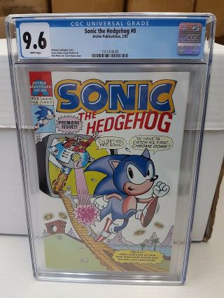 Sonic The Hedgehog 0,  Cgc,  9.  6/nm,