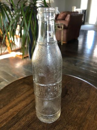 Vintage The Hires Bottling Co.  7 1/2 Oz Clear Embossed