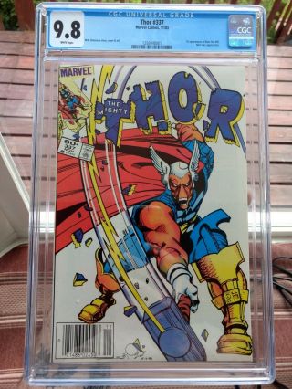 Thor 337 Cgc 9.  8 First Appearance Of Beta Ray Bill Newsstand Edition