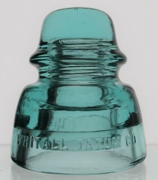 Aqua Cd 169 No.  4 Whitall Tatum Co.  Made In U.  S.  A.  Glass Insulator